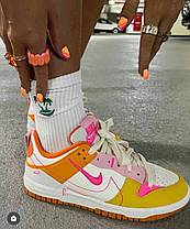 Жіночі Кросівки Nike SB Dunk Low Disrupt 2 Sunrise / Найк СБ Данк Дисрапт 2 Санрайс Низькі Білі з Помаранчевим, фото 5