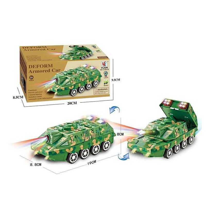 Танк YJ 388-58 (72/2) підсвічування, звук, колеса вільного ходу, в коробці