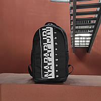 Рюкзак на блискавці з двома лямками, спортивний рюкзак з написами, великий рюкзак для прогулянок колір Чорний