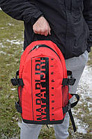Рюкзак для путешествий так и для прогулок с друзьями, рюкзак на молнии однотонный с принтом Красный