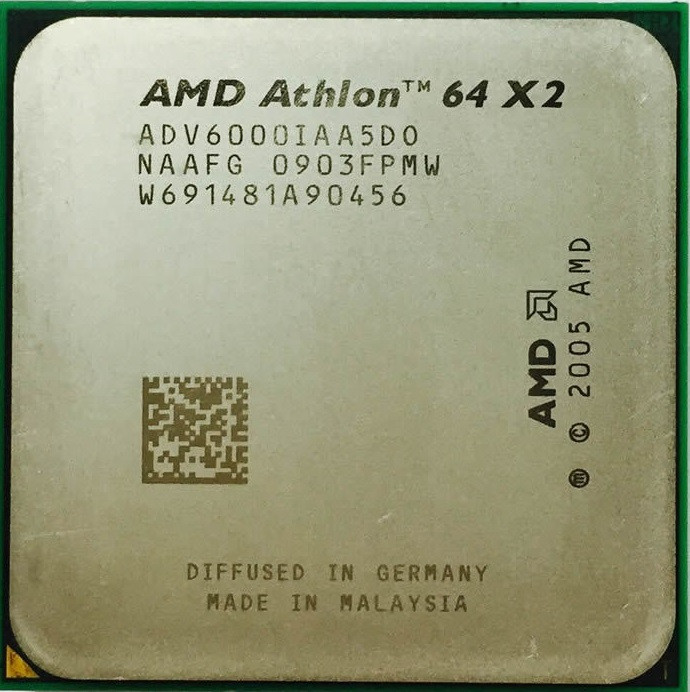 Процесор AMD Athlon 64 X2 6000+ 3.10 GHz / 1M / 2 GT / s (ADV6000IAA5DO) sAM2, tray