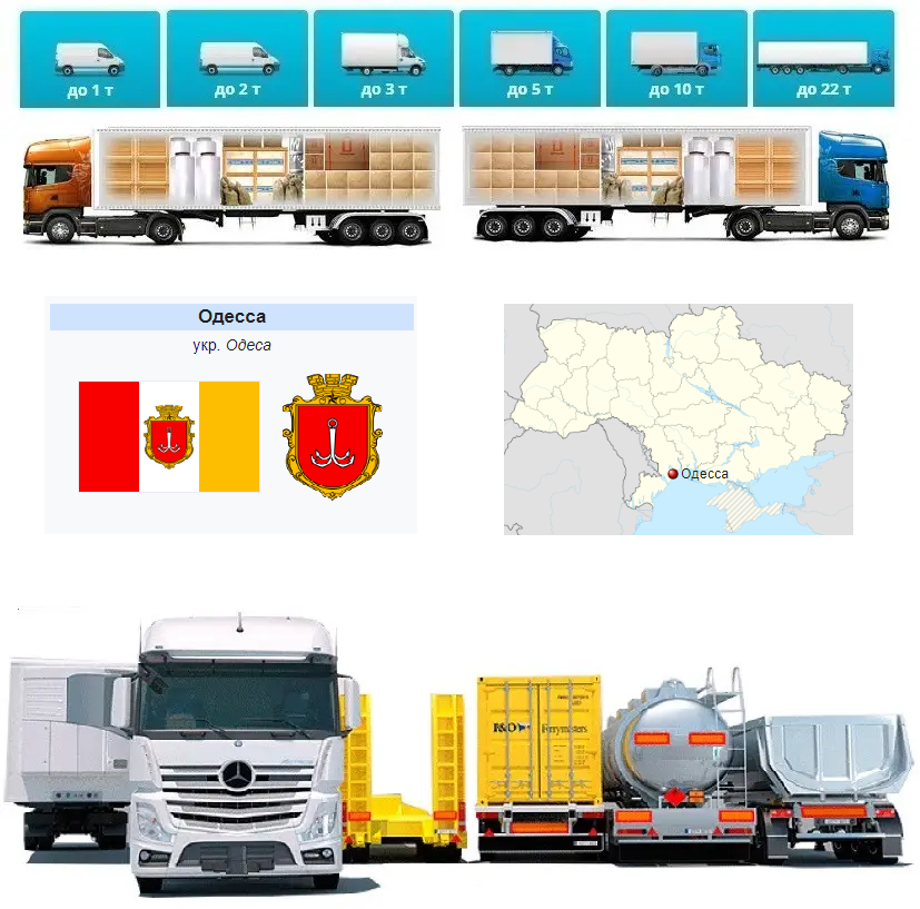 Вантажоперевезення із Одеси в Одесу