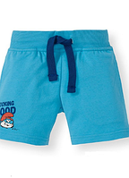 Дитячі шорти трикотаж блакитні Smurf