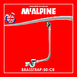Декорований хромований зовнішній сифон для ванни клік-клак BRASSTRAP-50-CB McALPINE + коліно P-CPB-4050, фото 5