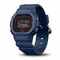 Противоударные часы мужские наручные Casio G-Shock DW-5600BBM-2ER с полимерным ремешком