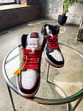 Жіночі кросівки Air Jordan 1 Retro High Bloodline Black Red White 555088-062 розмір 44, фото 3