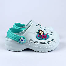 2032малин Крокси Vitaliya білі для дівчинки розмір Україна, фото 5