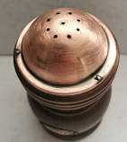 Вінтажна дерев'яна соломинка з мідною кришкою, фото 3