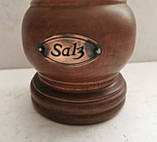 Вінтажна дерев'яна соломинка з мідною кришкою, фото 2