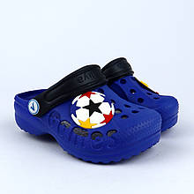 Сині крокси для хлопчика з супергероєм тм Vitaliya розмір