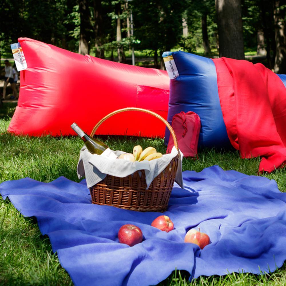 Надувной лежак шезлонг мешок бордовый (Украина) - фото 3 - id-p1848104325