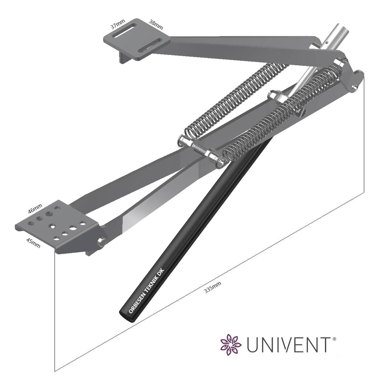 Автоматичний віконний відкривач для теплиць UNIVENT (оригінал), фото 1