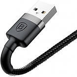 Кабель USB - Lightning Cafule 1m/2.4A Black-Grey, фото 3