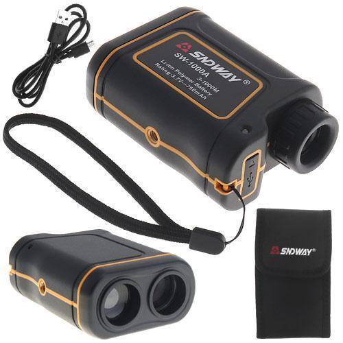 Лазерний далекомір ПРО, вимірювач швидкості SNDWAY SW-1000A 1000 м, з збільшенням 7X та акумулятором 750 мАг