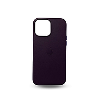 Чехол Real Leather Case iPhone 13 dark cherry