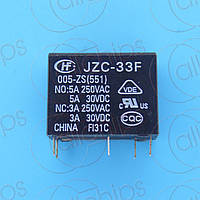 Реле 5В 5А HongFa JZC-33F-005-ZS 5Pin