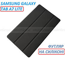 Чорний чохол книжка на силіконі Samsung Galaxy tab A7 SM-T220 SM-T225 Ivanaks Flat black