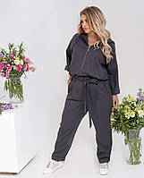 Стильний жіночий прогулянковий костюм норма та батал новинка 2023