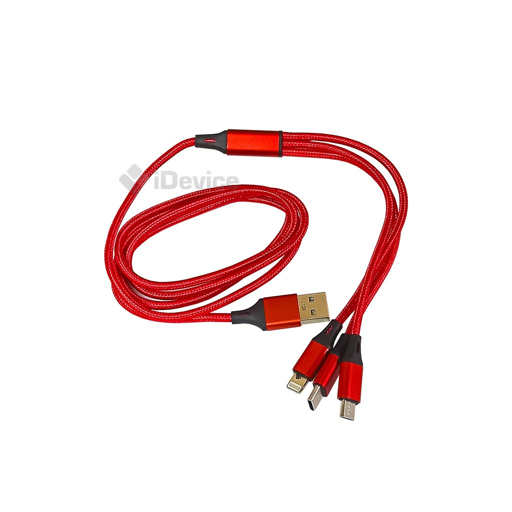 Шнур 3 n 1 Type-C, micro USB, Lightning