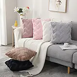 Наволочка декоративна на подушку Стильний чохол на подушку Сучасна дизайнерська наволочка 45*45, зигзаг, фото 5