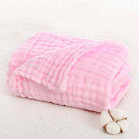Плед дитячий мусліновий 6-шаровий 105х105см, рожевий