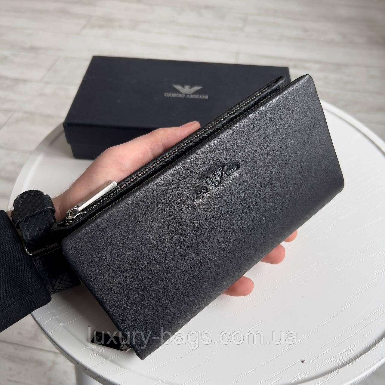 Чоловічий крутий гаманець Armani, фото 1