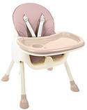 Дитяче крісло для годування Kruzzel 3в1 Рожевий, фото 10