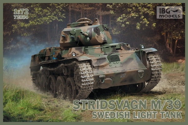 Пластикова модель 1/72 IBG 72034 шведський легкий танк Stridvagn M/39 Swedish Light Tank