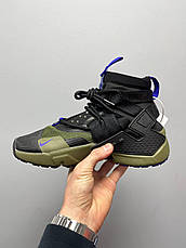 Чоловічі кросівки Nike Air Huarache Gripp Black Olive AT0298-001, фото 3