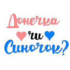 Наліпка на вогнегасник - "Донечка чи Синочок?"
