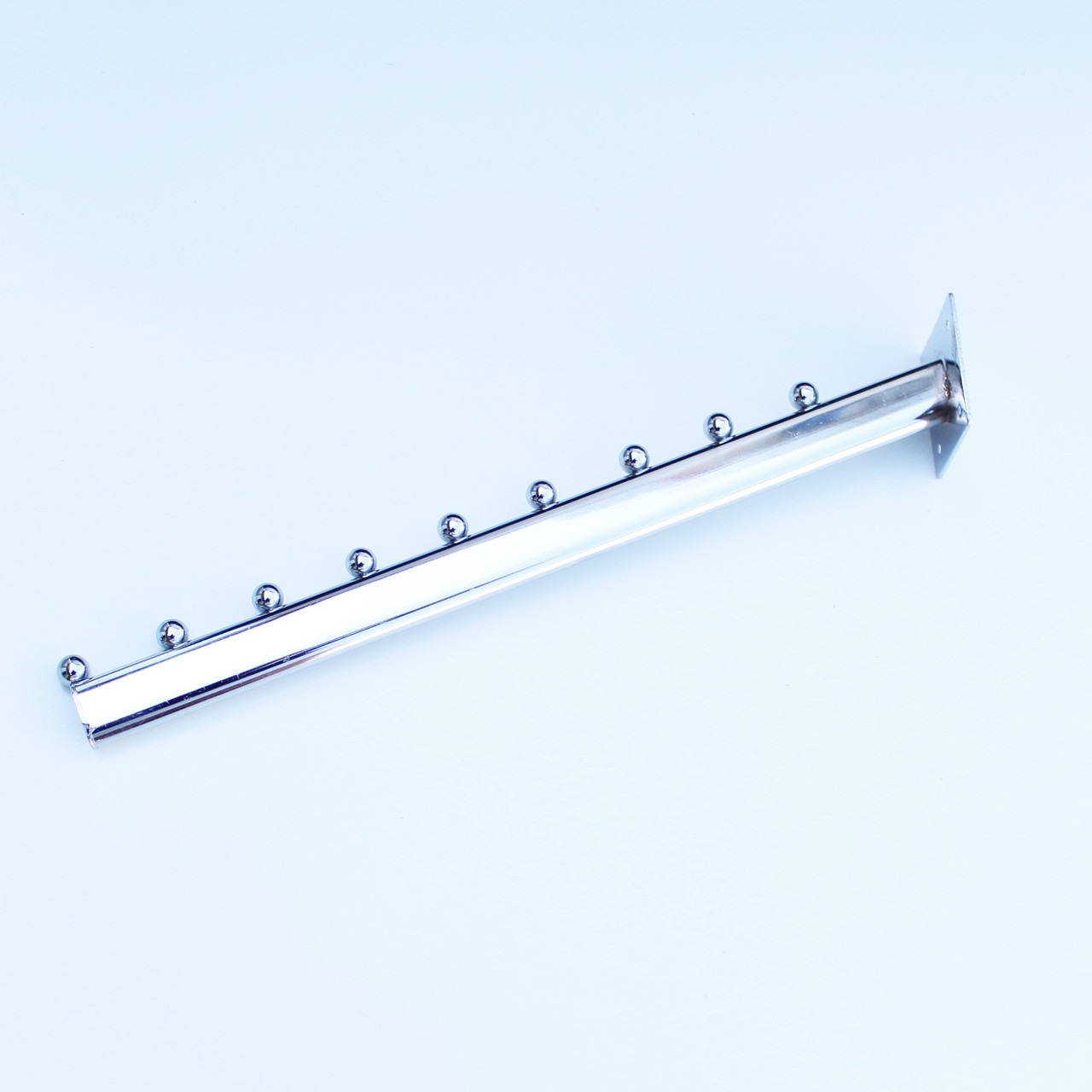 Кронштейн (флейта) на стіну хромований для магазинів на 10 грибків, фото 1