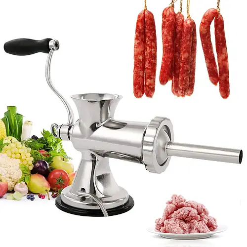 Купить Ручная мясорубка Мясорубка Машина для набивки колбас Нержавеющая ...