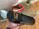 Тапочки чоловічі чорні Nike Benassi Black Gold Logo (12065), фото 4