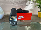 Тапочки чоловічі чорні Nike Benassi Black Gold Logo (12065), фото 7