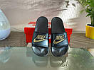 Тапочки чоловічі чорні Nike Benassi Black Gold Logo (12065), фото 6