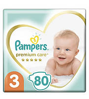 Підгузники Pampers premium care 3 (6-10 кг) на 80 шт