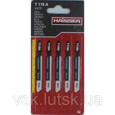 Пилочне полотно HAISSER T 118 A - 50 мм, тонколистовий метал (1-3 мм), кольоровий метал, прямий різ, фото 1