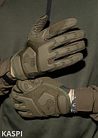 Перчатки тактические Wellberry Protect Хаки (XL), Рукавицы штурмовые для ВСУ, Перчатки с закрытыми пальцами