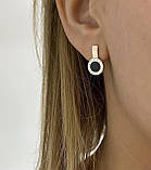 Срібний набір сережки та каблучка, фото 3