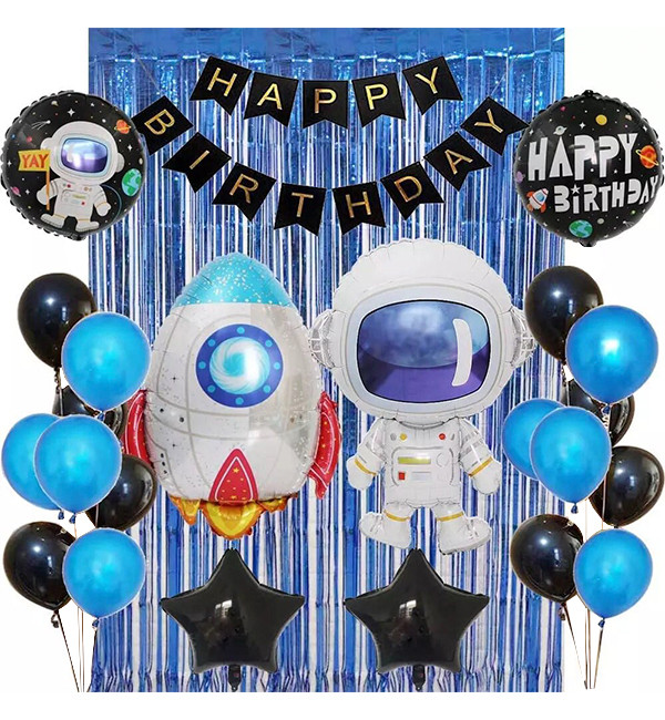 Святковий набір повітряних куль "Космос", (24 предмета), якісний матеріал