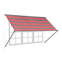 Солнцезащитный навес для затенения балкона, окна, серо-красный