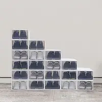 20pcs Пластикова коробка для взуття Набір пластикових ящиків для зберігання ящиків для зберігання