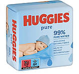 Вологі серветки Huggies (Хаггіс) Pure на 168 шт, фото 2