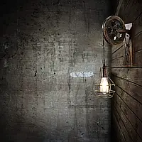 Настінний світильник 220V Creative Retro Industrial Style Loft Pulley E27