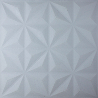 3Д панели потолочные самоклеющиеся, 3D панели самоклейка для потолка и стен, Белые Звезды 700х700х8 мм