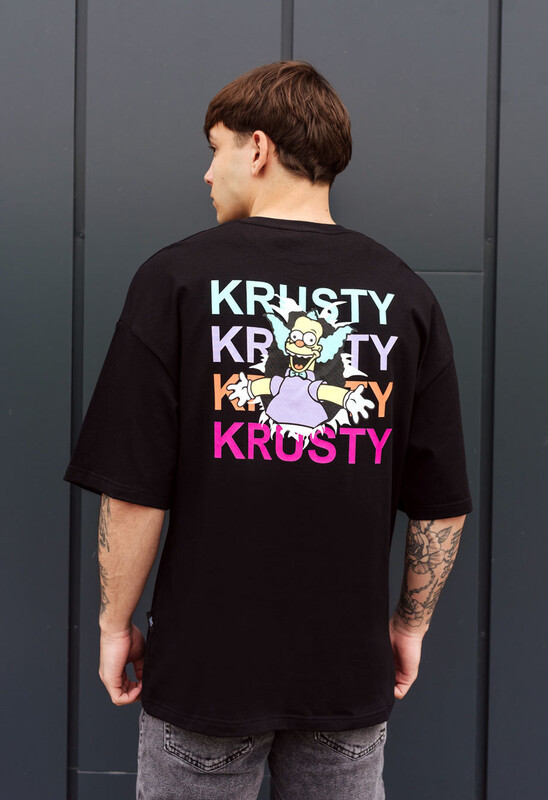 Футболка чорна чоловіча Staff kru oversize, фото 1