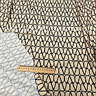 Трикотаж біфлекс (купальник) матовий друкований принт Чорний з бежевим, фото 2