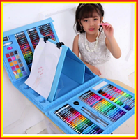 Набор художника,детский набор для творчества и рисования 208 предметов,набор для рисования в чемодане Голу qwr