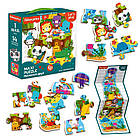 Maxi puzzle "Fisher Price. Мої веселі друзі" VT1711-10 укр (6) "Vladi Toys", 14 елементів, постер, в коробці [Склад зберігання: