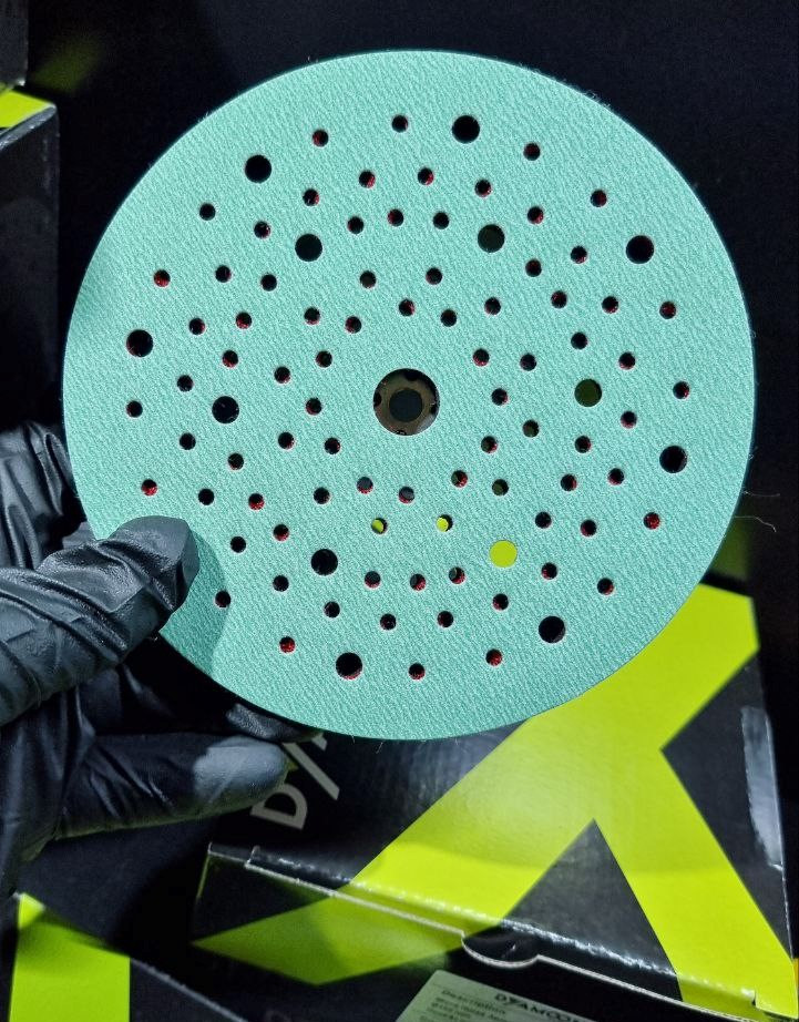 DYAMOONDX P80  абразивні круги на липучці 150мм, 97 отворів